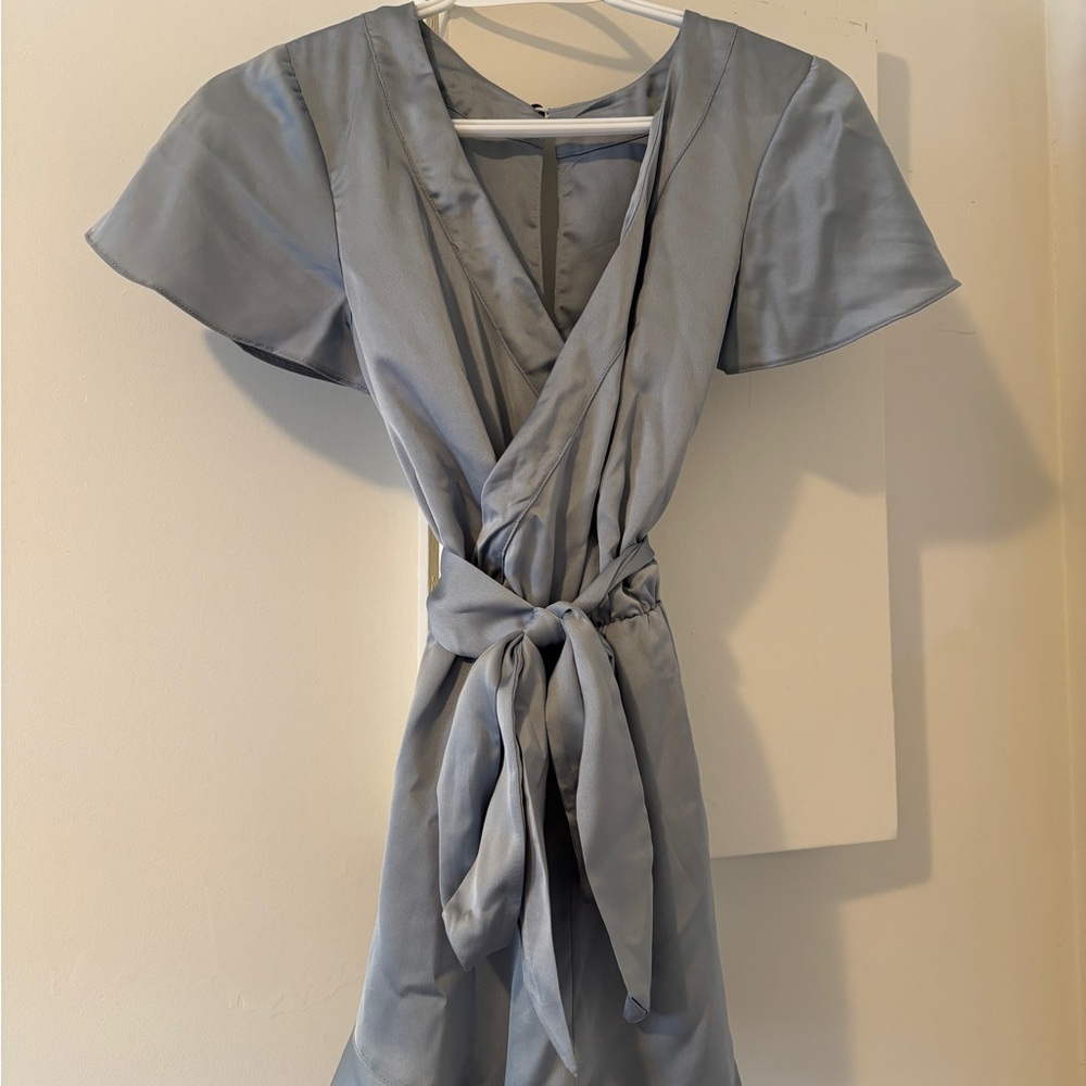 Show Me Your MuMu Satin Blue Pajama Romper